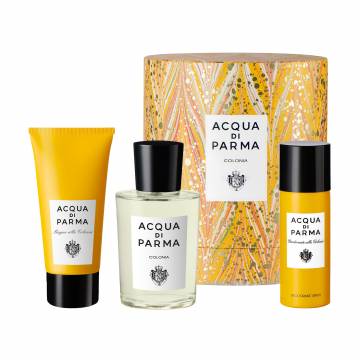 Парфюмированный набор унисекс Acqua di Parma Colonia (одеколон, 100 мл + гель для душа, 75 мл + дезодорант-спрей, 50 мл) Парфюмированный набор унисекс Acqua di Parma Colonia (одеколон, 100 мл + гель для душа, 75 мл + дезодорант-спрей, 50 мл)