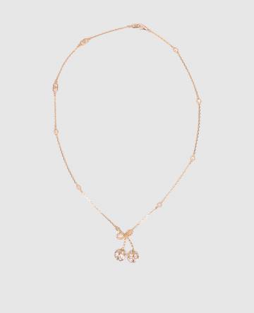 Золотистое ожерелье Cherryfic с кристаллами Swarovski Золотистое ожерелье Cherryfic с кристаллами Swarovski