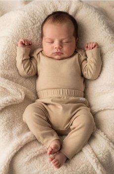 Трикотажні штани - бежевий