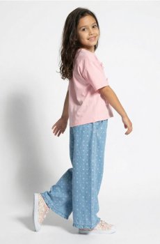 Джинси wide leg - синій