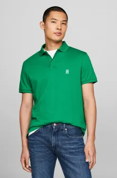 Мужское зеленое поло IMD INTERLOCK REG Зеленый L Tommy Hilfiger MW0MW34783