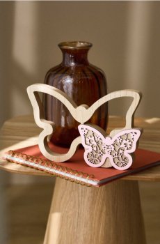 Настільна декорація у формі метелика - пастельний рожевий