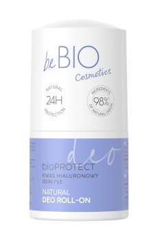 Шариковый дезодорант beBIO Natural Deo Roll-On Гиалуроновая кислота и дикий рис, 50 мл