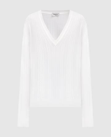 Белый пуловер Maura из шерсти