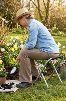 Складний стілець - чорний