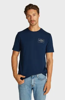 Мужская темно-синяя футболка MONOTYPE PRINTED LABEL TEE Синий M Tommy Hilfiger MW0MW37454
