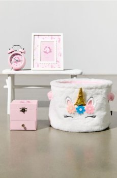 Кошик для зберігання з мотивом єдинорога - різнобарвний