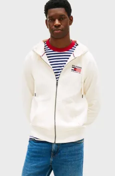 Мужское белое худи AMERICANA ZIP Белый L Tommy Hilfiger MW0MW39691