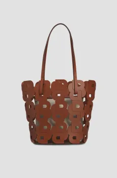 Женская коричневая кожаная сумка с узором Коричневый ONESIZE BOSS 50541981;216