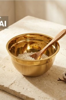 Миска з нержавіючої сталі - золотий