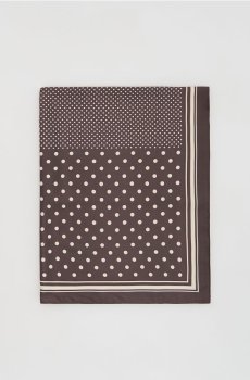 Reserved - Шийна хустка з візерунком - темно коричневий - 304ID-89X