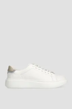 Женские белые кожаные сникерсы Белый 36 BOSS 50517207;120