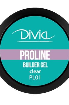 Гель для наращивания ногтей Divia ProLine Builder Gel PL01 Clear, 5 г