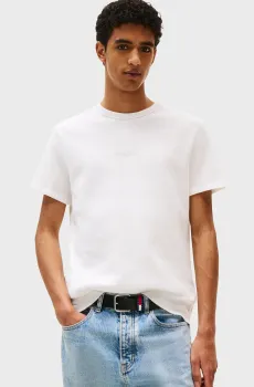 Мужская белая футболка SLIM WAFFLE Белый L Tommy Jeans DM0DM21778