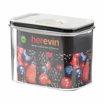 Контейнер Herevin Canister-Vacuum Lid-White-Black с вакуумной крышкой, 1.2 л (161179-000) Контейнер Herevin Canister-Vacuum Lid-White-Black с вакуумной крышкой, 1.2 л (161179-000)