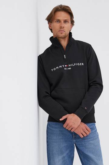 Кофта Tommy Hilfiger мужская цвет чёрный гладкая Кофта Tommy Hilfiger мужская цвет чёрный гладкая