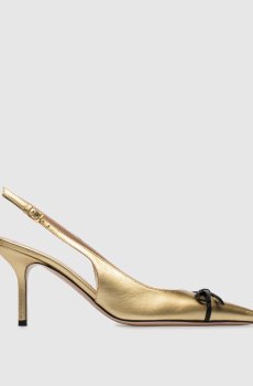 Золотистые кожаные слингбеки Bepointy