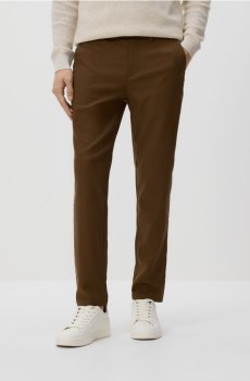 Reserved - Штани-чиноси carrot fit - золотисто-коричневий - YV919-82X