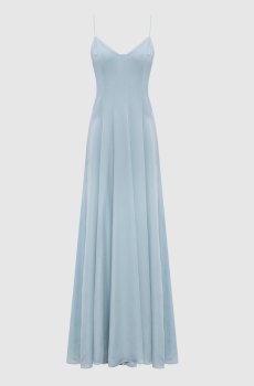 Голубое платье макси