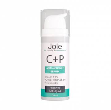 Сыворотка для лица Jole С+P Anti-Wrinkle Serum против морщин, с витамином С и комплексом пептидов, 30 мл Сыворотка для лица Jole С+P Anti-Wrinkle Serum против морщин, с витамином С и комплексом пептидов, 30 мл