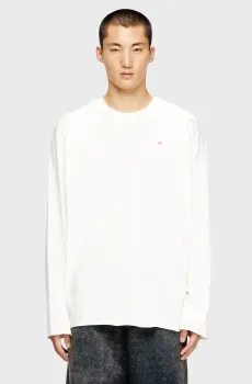 Мужской белый лонгслив MAGLIETTA Белый L Diesel A19464 0NIAX