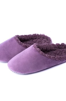 Женские комнатные тапочки Twins получешки, флис, фиолетовые, размер 36-37