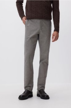 Reserved - Картаті штани-чиноси - середньо-сірий - QF747-85M
