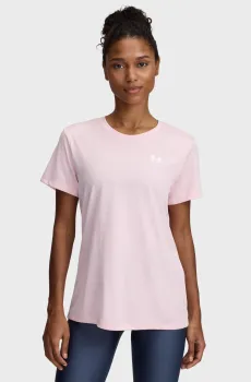 Женская пудровая футболка Tech SSC- Twist Розовый XS Under Armour 1384230-647