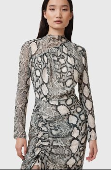 Платье с примесью шелка AllSaints RIZO