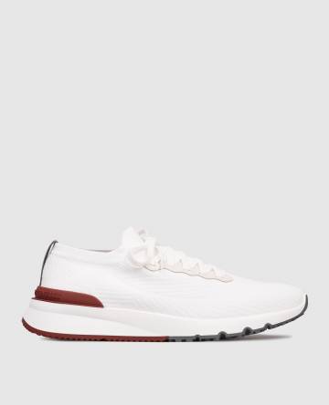 Белые снокеры с фактурным логотипом