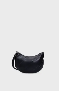 Женская черная сумка QUILTED CRESCENT Черный ONESIZE Calvin Klein K60K612370