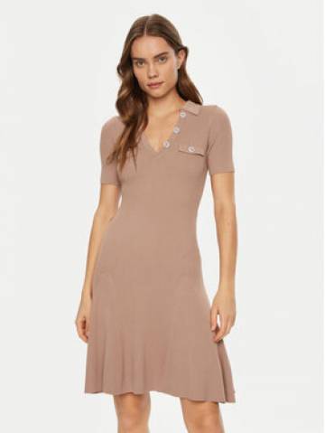 Guess Трикотажна сукня W5RK18 Z2U00 Бежевий Regular Fit Guess Трикотажна сукня W5RK18 Z2U00 Бежевий Regular Fit