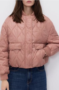 Reserved - Стьобана куртка - рожевувато-ліловий - 483IA-34X