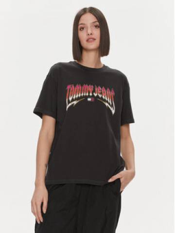 Tommy Jeans Футболка Rock DW0DW17370 Чорний Relaxed Fit Tommy Jeans Футболка Rock DW0DW17370 Чорний Relaxed Fit