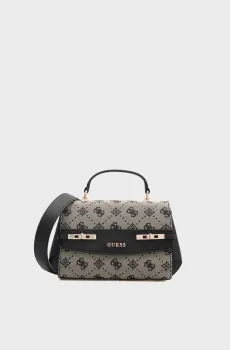 Женская темно-серая сумка с узором MELINDA LOGO Серый ONESIZE Guess HWJP9902200
