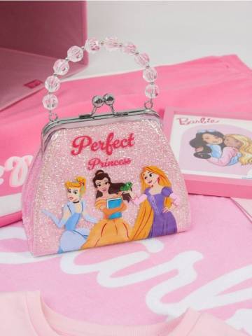 Блискуча маленька сумочка з бісером Disney Princess - рожевий Блискуча маленька сумочка з бісером Disney Princess - рожевий