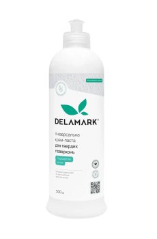 Универсальная крем-паста для твердых поверхностей DeLaMark с ароматом мяты, 500 мл