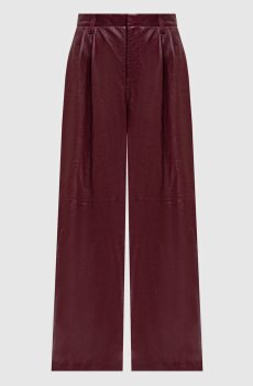 Бордовые кожаные штаны Kobie