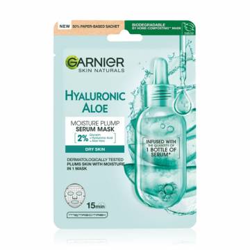 Тканевая алоэ-маска для лица GARNIER Skin Naturals Hyaluronic Aloe, 28 г Тканевая алоэ-маска для лица GARNIER Skin Naturals Hyaluronic Aloe, 28 г