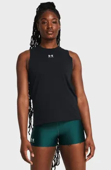 Женская черная майка Campus Muscle Tank Черный M Under Armour 1383659-001