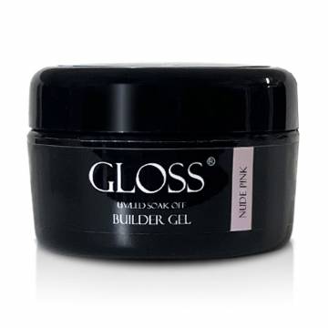Однофазный гель для ногтей Gloss Builder Gel UV/LED Soak Off, Nude Pink, 30 мл Однофазный гель для ногтей Gloss Builder Gel UV/LED Soak Off, Nude Pink, 30 мл