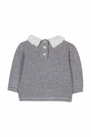 Детский свитер с примесью шерсти Tartine et Chocolat цвет серый TZ18151