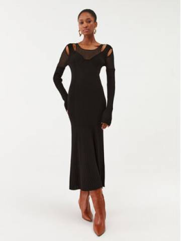 Patrizia Pepe Трикотажна сукня 8A1152/K9J5-K103 Чорний Slim Fit Patrizia Pepe Трикотажна сукня 8A1152/K9J5-K103 Чорний Slim Fit