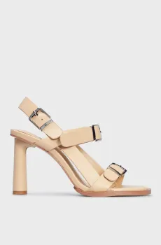 Женские бежевые кожаные босоножки Celia Бежевый 38 PRPY PRSDS70009W