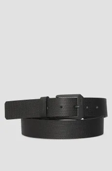Мужской черный кожаный ремень Черный L Guess BM7827.P5335;BLA