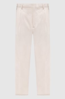 Бежевые брюки из хлопка