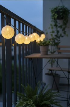 Декоративні сонячні LED-ліхтарі у формі куль - білий