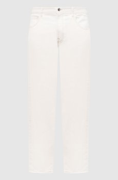 Белые джинсы с логотип патч