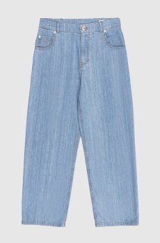Детские синие джинсы с патчем логотипа