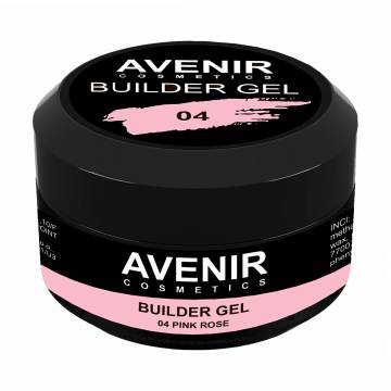 Гель для наращивания ногтей Avenir Cosmetics Builder Gel Pro 04 Pink Rose, 30 мл Гель для наращивания ногтей Avenir Cosmetics Builder Gel Pro 04 Pink Rose, 30 мл